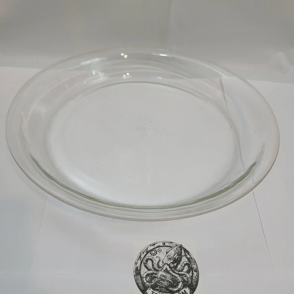 Pyrex Pie Plate 210 Clear Glass 10 Inch‎ Round Vintage Ovenware USA